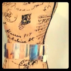 Metallic thick gold belt